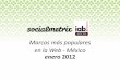 Marcas Más Populares México   Enero 2012, Socialmetrix