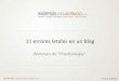 11 errores letales a evitar en un blog