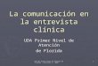 La comunicación en la entrevista clínica