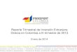 Reporte Trimestral de Inversión Extranjera Directa en Colombia 2013
