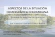 Aspectos de la situación demográfica colombiana