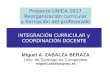 Proyecto UNICA 2017, Reorganización Curricular y Formación del Profesorado
