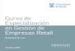 Curso Online de Especialización en Gestión de Empresas Retail