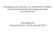 Curso "Gobierno abierto y electrónico" Aguascalientes, Ags