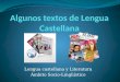 Algunos textos de Lengua Castellana
