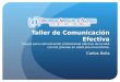 Taller de comunicación efectiva