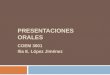 COEM 3001 Presentaciones orales