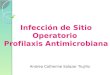 Infección de sitio operatorio ISO, profilaxis antimicrobiana