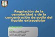 Regulación de la osmolaridad y de la concentración