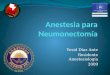 Anestesia para Neumonectomía