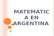 Matemática en Argentina
