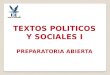 Textos Políticos y Sociales I