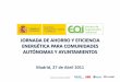 Jornadas de ahorro y eficiencia energética para comunidades autónomas · Alberto de Sanctis