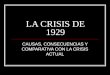 La crisis de 1929, causas, consecuencias y comparativa con las crisis de 2008