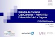 Cátedra de Turismo CajaCanarias – Ashotel- Universidad de La Laguna
