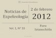 Noticias de espeleología 20120202
