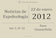 Noticias de espeleología 20120122