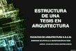 Estructura de una tesis en arquitectura