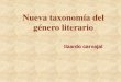 Nueva taxonomía de los generos literarios