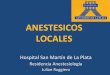 Anestesicos locales en anestesiologia, residencia anestesio