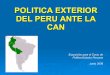 POLITICA EXTERIOR PERUANA