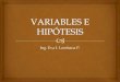 Variables e Hipótesis E.Lombana