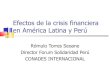 Efectos de la crisis financiera en al perú  macroregional centro y sur
