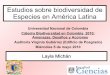 La investigación sobre biodiversidad de especies en America Latina: desarrollo