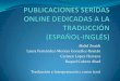 Publicaciones seriadas online dedicadas a la traducción