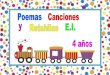 Poemas Retahilas Y Canciones E.I. 4 Años