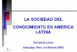 La Sociedad Del Conocimiento En Latino America