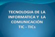 Tecnologia de la informatica y  la comunicación