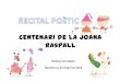 Recital poètic Joana Raspall