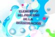 elementos del proceso de la investigacion