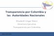 Transparencia por Colombia y las  Autoridades Nacionales