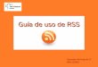 Guía de uso de RSS