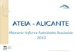 ATEIA ALICANTE- Memoria Actividades 2010