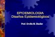 EpidemiologíA    DiseñOs  EpidemiolóGicos