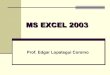 M S  Excel 2003