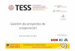 Experiencia TESS: Gestión de proyectos de cooperación upna 091111
