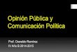 Clase 1. Introducción a la materia Opinión Pública y Comunicación Política