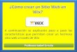 Cómo crear un sitio web en WIX
