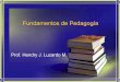 Fundamentos de pedagogía
