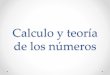 Cálculo y teoría del número