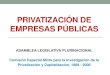 Presentacion general privatizacion de empresas publicas en los años 90 en Bolivia