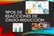 TIPOS DE REACCIONES DE ÓXIDO-REDUCCIÓN