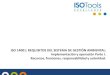 ISO 14001: REQUISITOS DEL SISTEMA DE GESTIÓN AMBIENTAL: Implementación y operación Parte I. Recursos, funciones, responsabilidad y autoridad