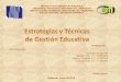 Estrategias y técnicas de gestión gerencial aplicadas a organizaciones del sistema educativo venezolano