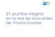 51 puntos negros en la red de bicicarriles de Vitoria-Gasteiz