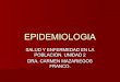 Epidemiologia salud-enfermedad